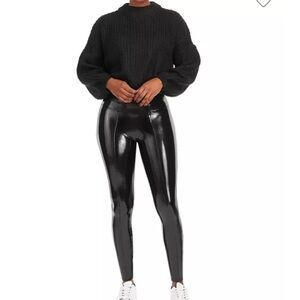 SPANXshape™ Faux Leather Patent Leggings Small